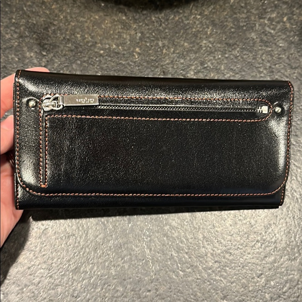 Black Leather Hobo Wallet - NEVER USED
